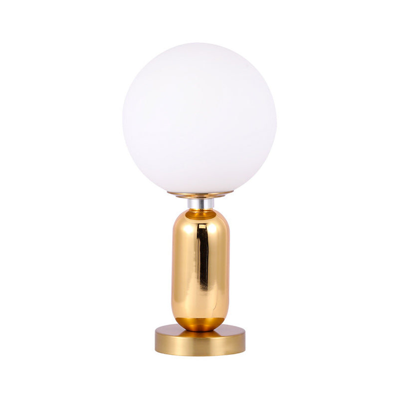 Lampe moderne en verre boule avec socle métal