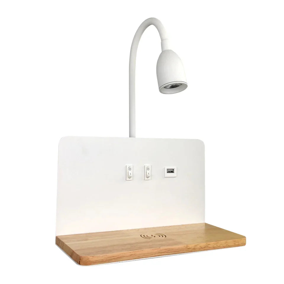 Lampada da parete LED con presa USB