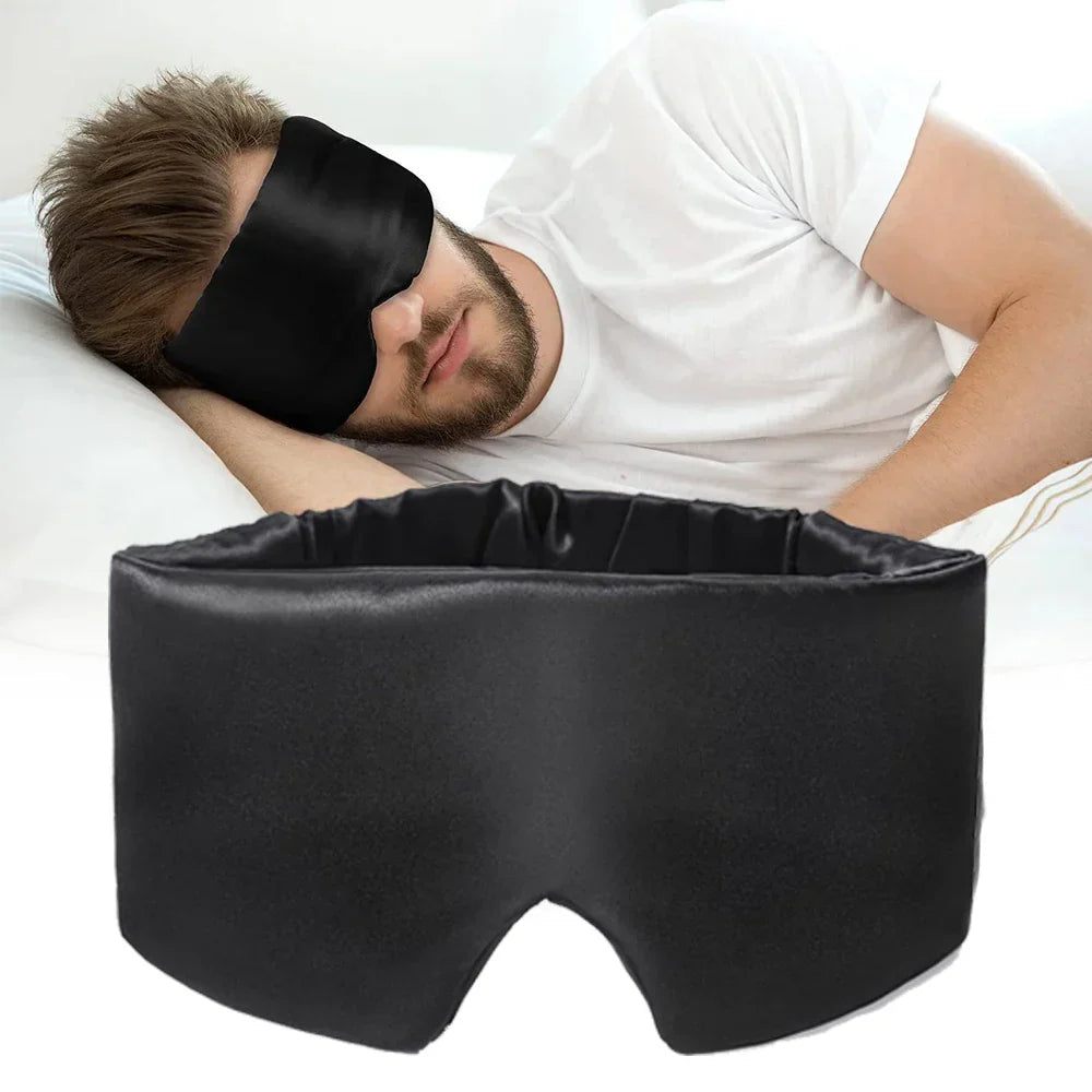 Maschera da notte morbida in seta lavanda