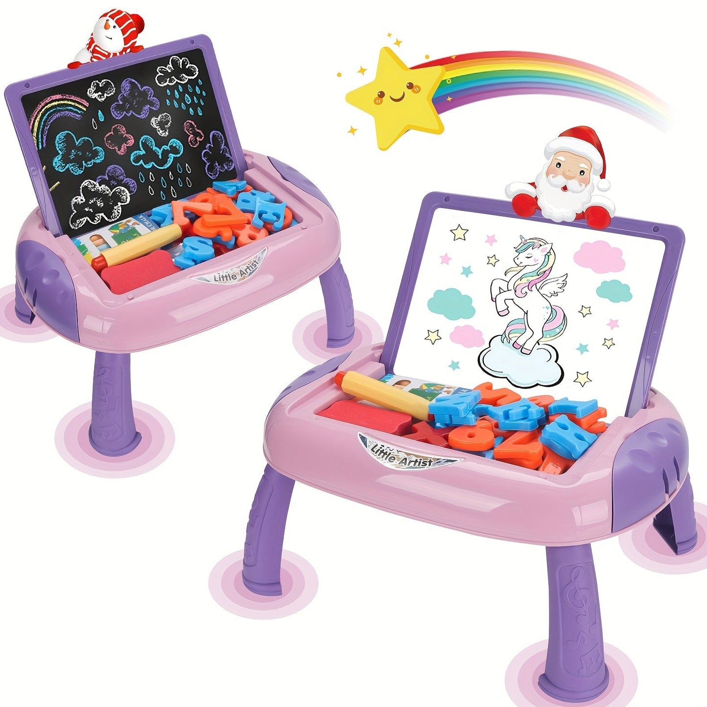 Lavagna Scolastica Reversibile Nera e Bianca con Accessori