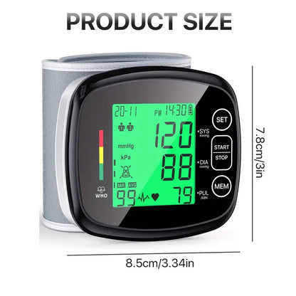 Vitapulse™ – Misuratore di pressione automatico da polso con schermo LCD grande
