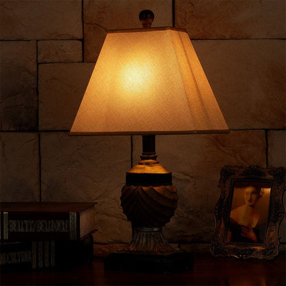 Lampe de table élégante à base en forme d'U en marron