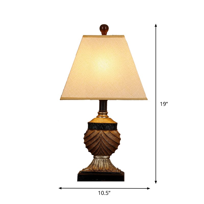 Lampe de table élégante à base en forme d'U en marron