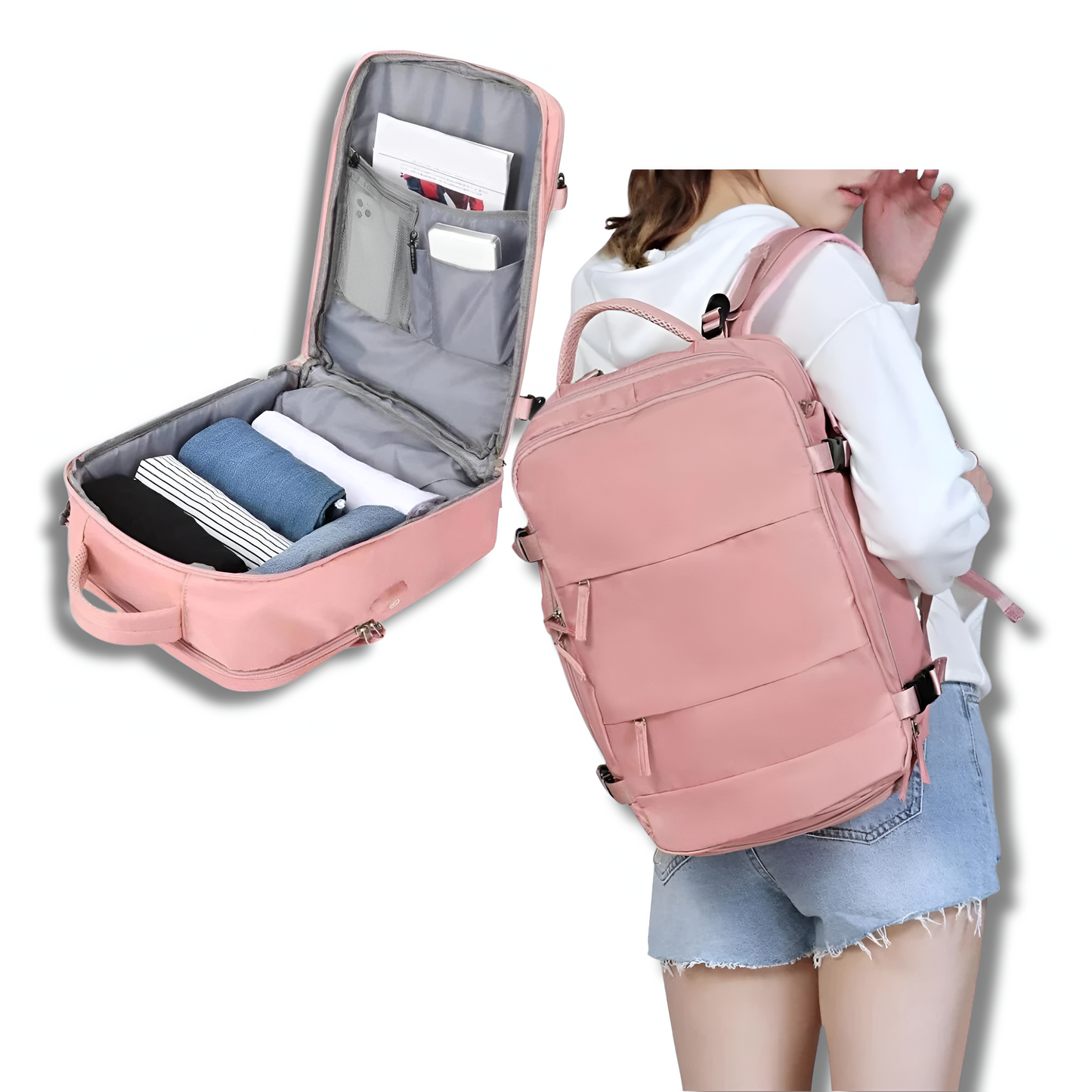Borsa da viaggio pratica con presa USB integrata