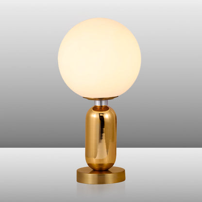 Lampe moderne en verre boule avec socle métal