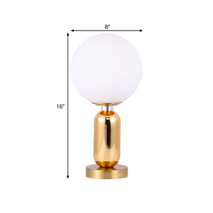 Lampe moderne en verre boule avec socle métal