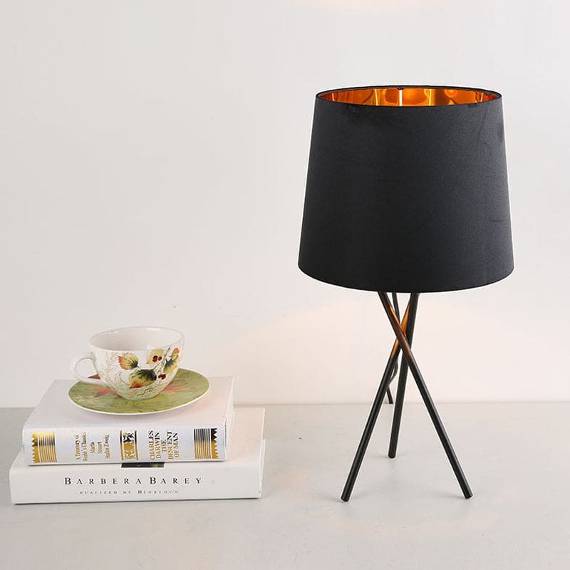 Lampe de table minimaliste à éclairage de nuit abat-jour tissu