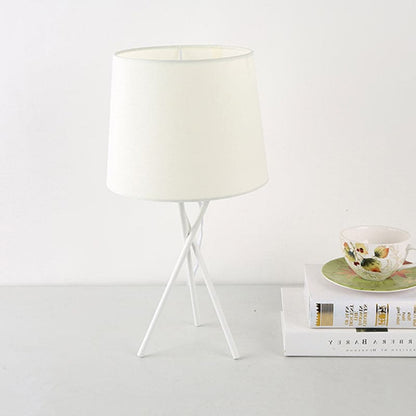Lampe de table minimaliste à éclairage de nuit abat-jour tissu