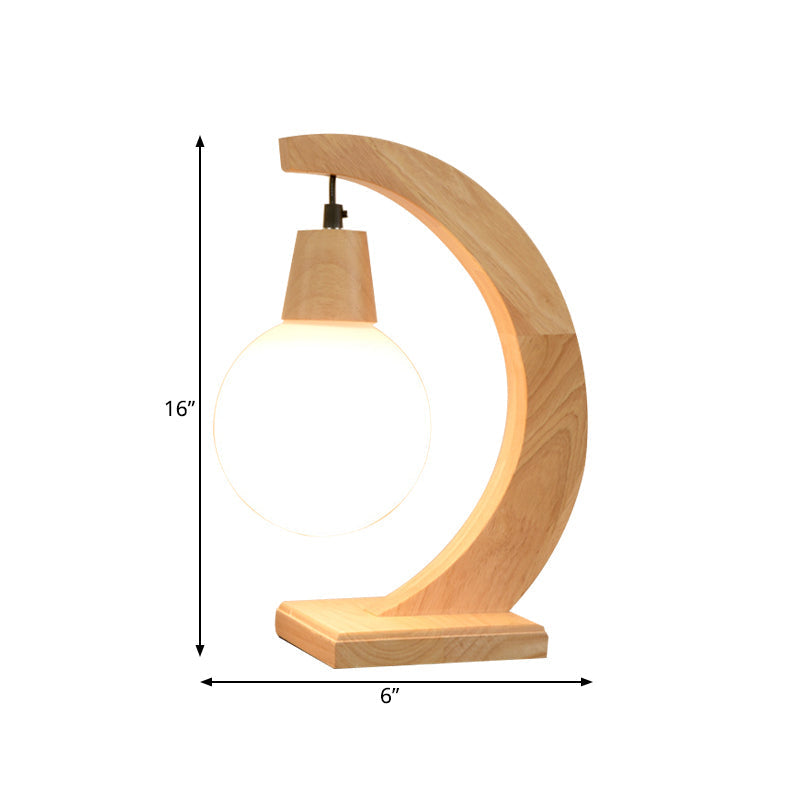 Lampe de table arquée en style scandinave design moderne