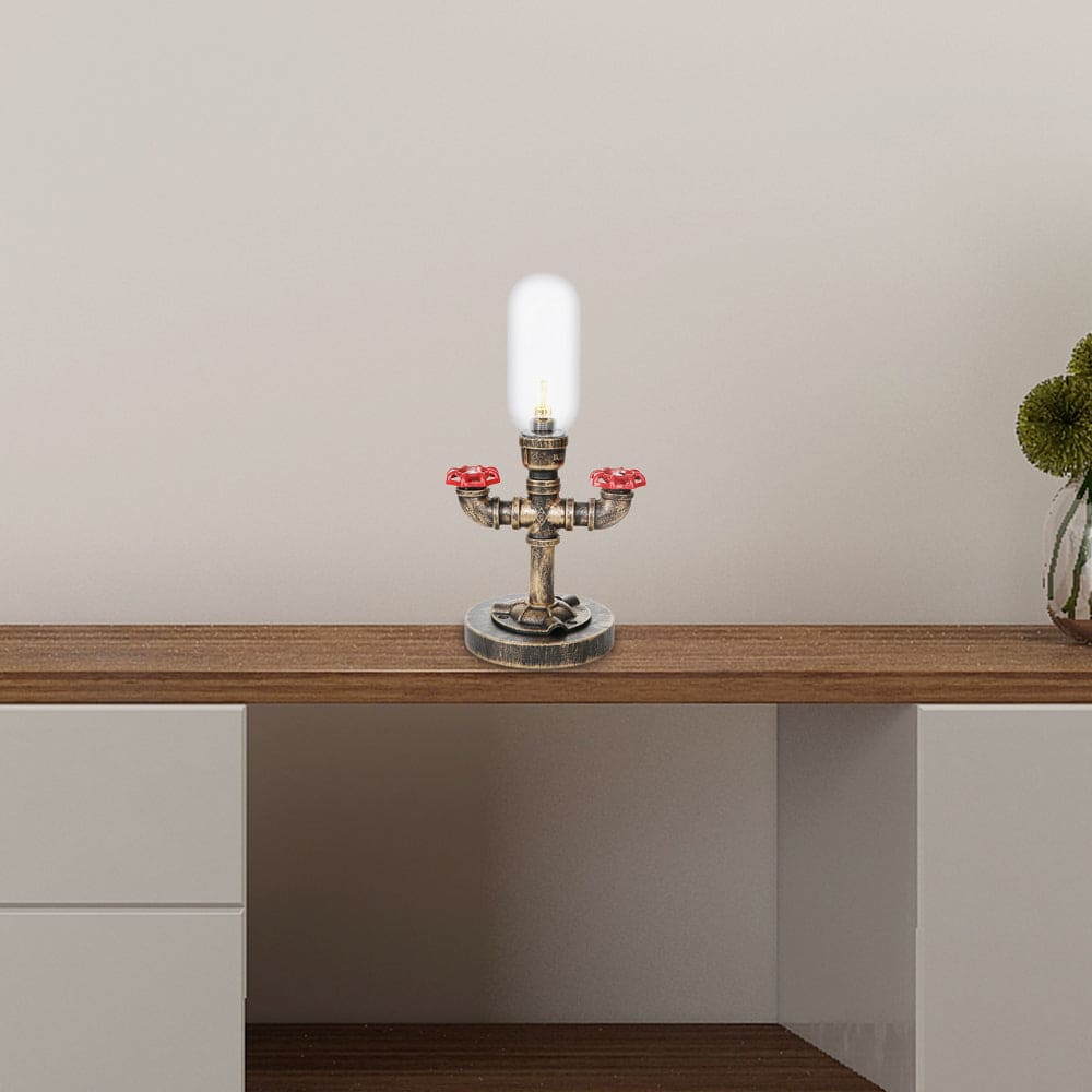 Lampada da Tavolo in Metallo Elegante con Paralume Industriale