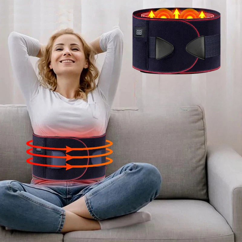 Ceinture chauffante ergonomique pour le dos réglable