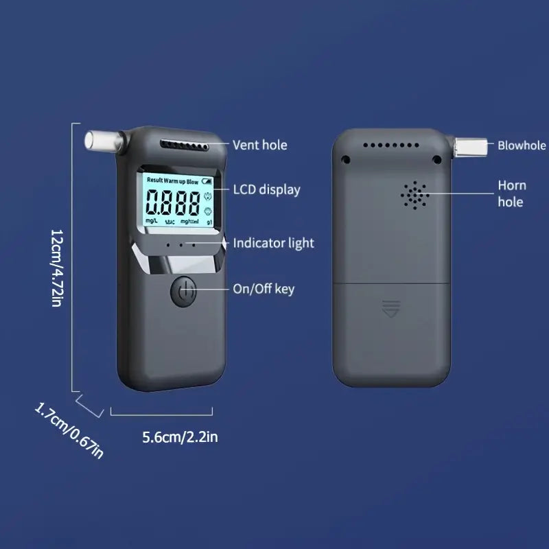 AlcoZen™ – Etilometro elettronico portatile con display LCD preciso