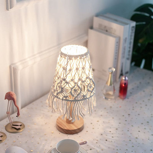 Lampe Décorative en Forme de Cone avec Base Céramique Élégante - Santeova