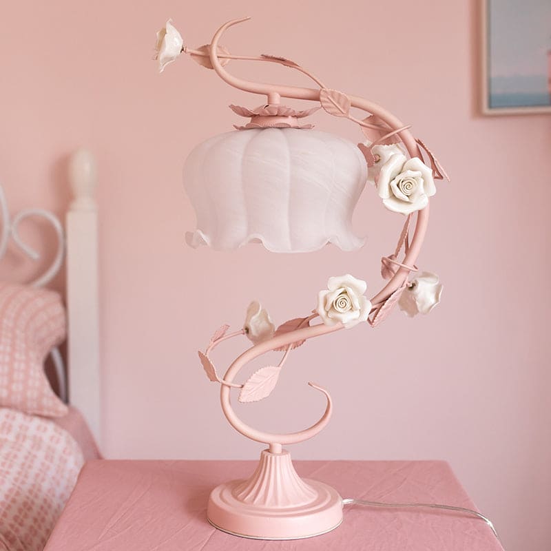 Lampe de table en céramique style pastorale