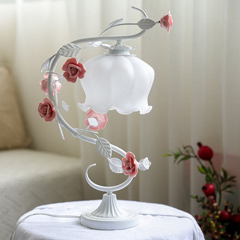 Lampe de table en céramique style pastorale