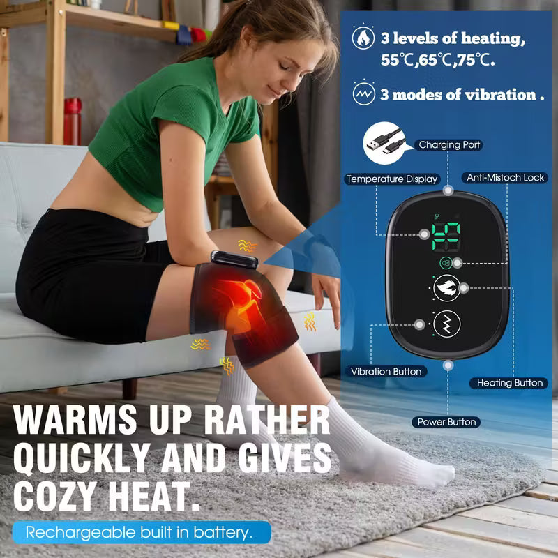 ThermaFlex™ – Ginocchiera riscaldante vibrante per ginocchio, gomito e spalla