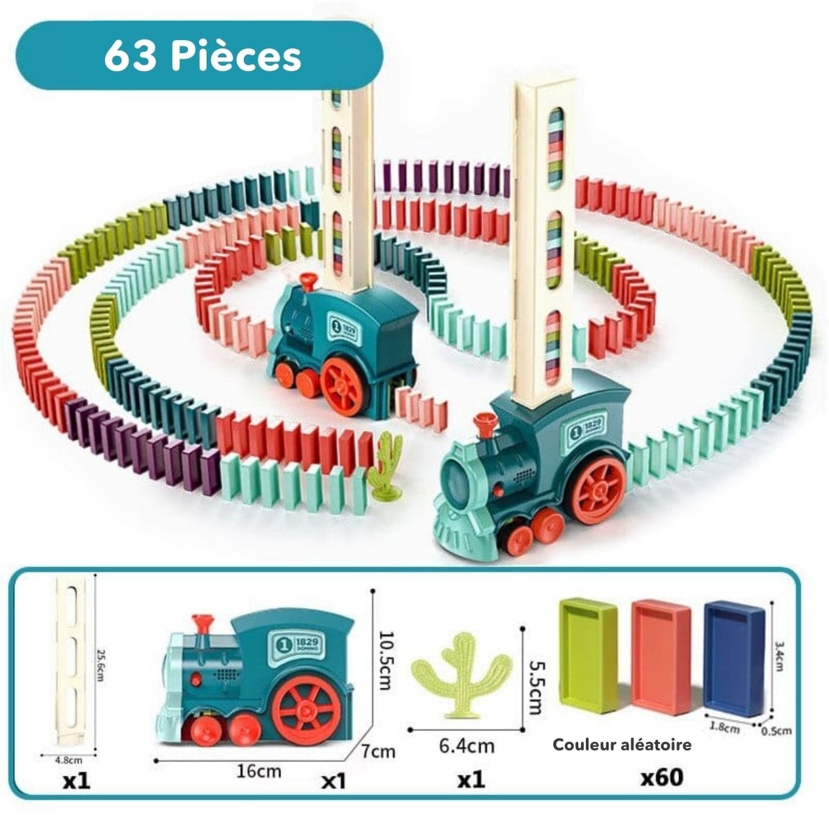 Train domino automatique à mécanisme motorisé