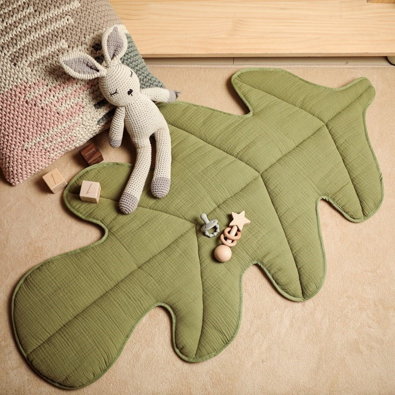 Tapis de sol souple en forme de feuille pour bébé