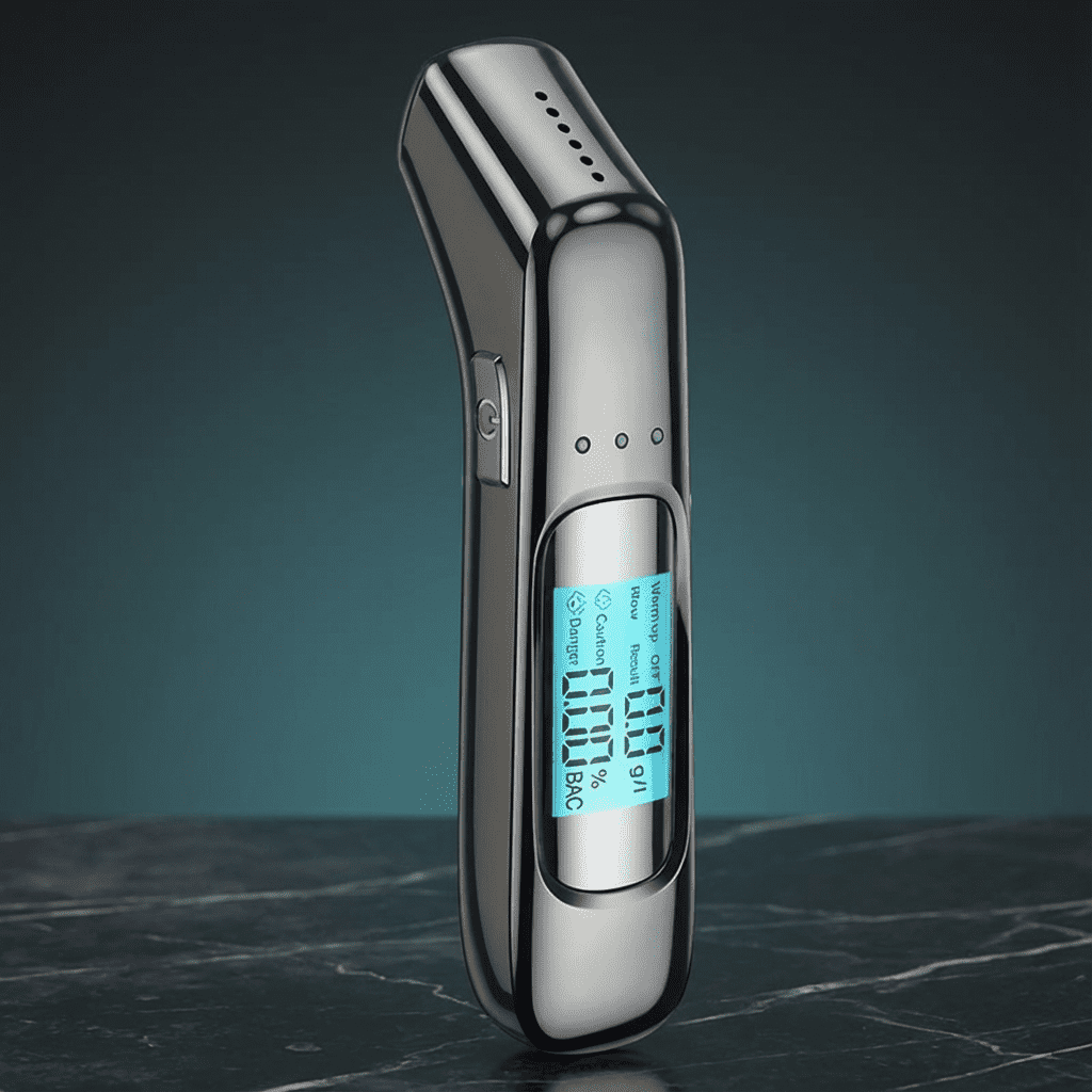 Alcotex™ – Etilometro elettronico portatile a lettura rapida con schermo LCD