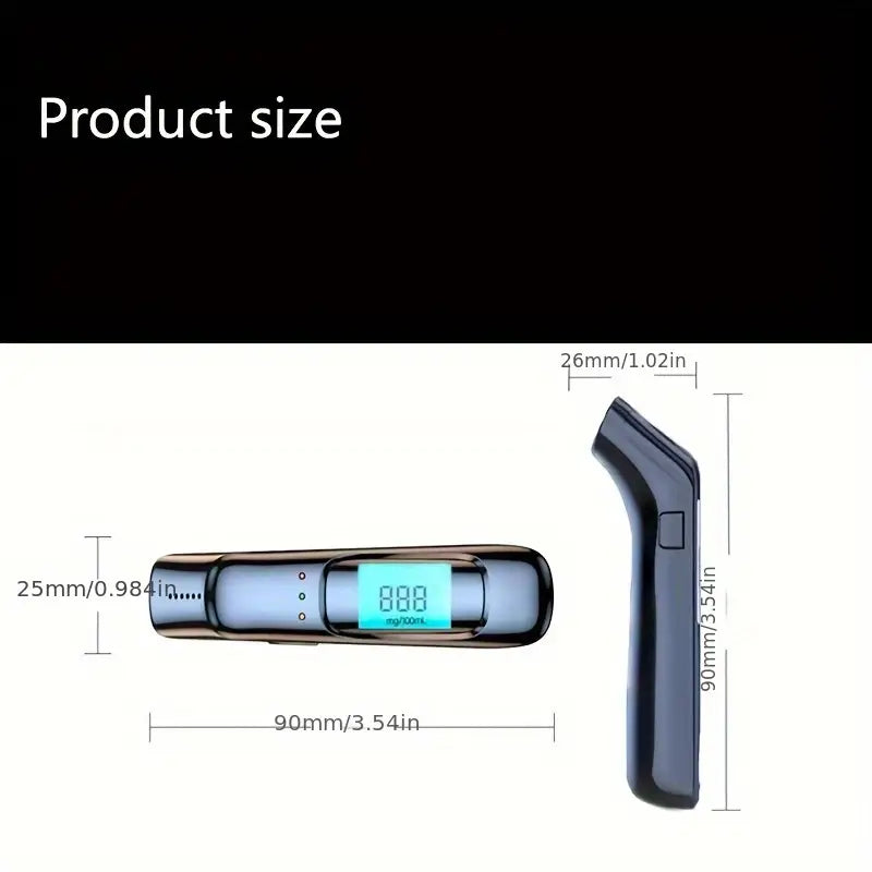Alcotex™ – Etilometro elettronico portatile a lettura rapida con schermo LCD