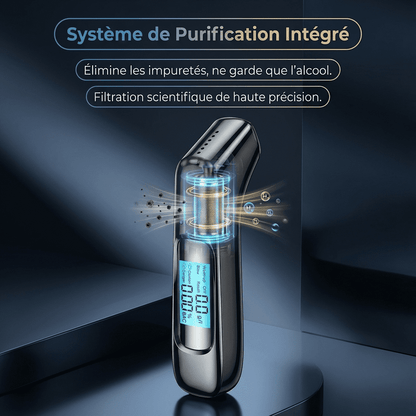 Alcotex™ – Etilometro elettronico portatile a lettura rapida con schermo LCD
