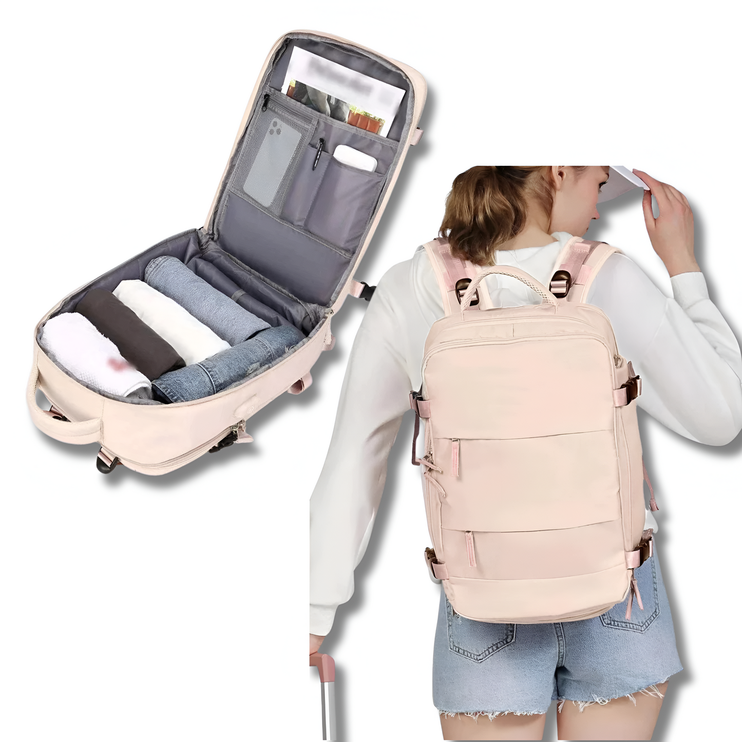 Borsa da viaggio pratica con presa USB integrata