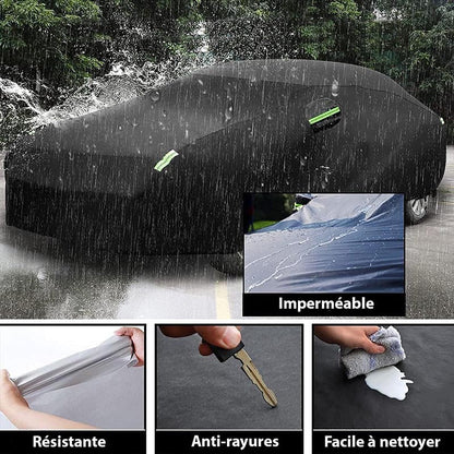 Housse de voiture étanche à bandes réfléchissantes protection UV