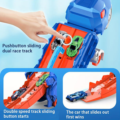 Circuit de course transformable avec camion et piste Dino