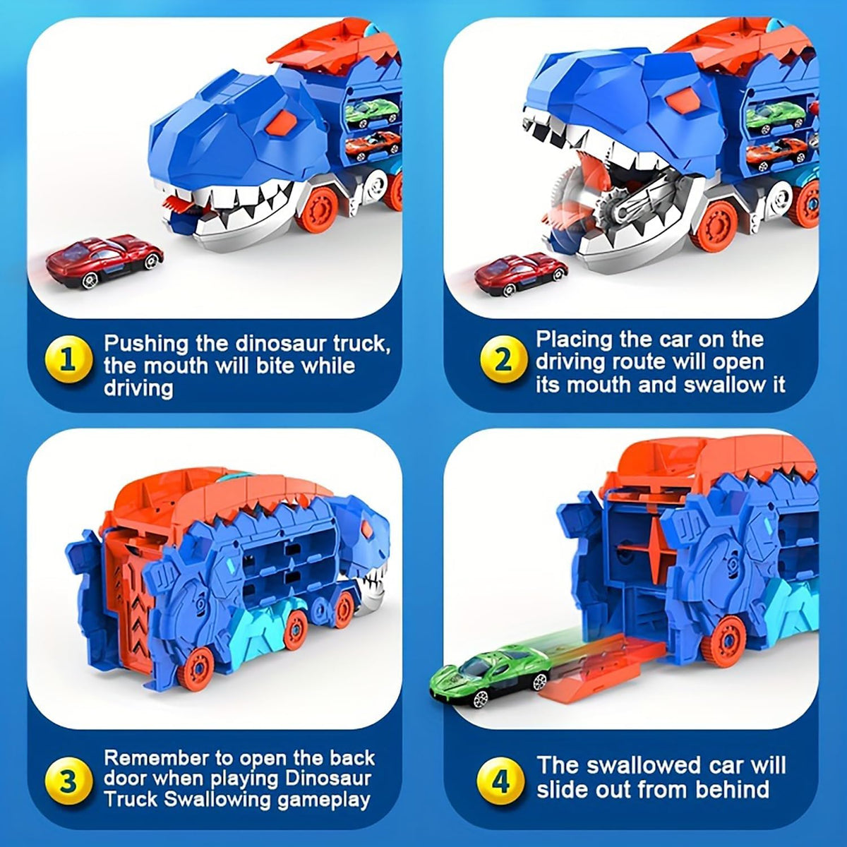 Circuit de course transformable avec camion et piste Dino
