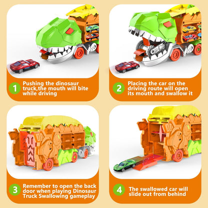 Circuit de course transformable avec camion et piste Dino
