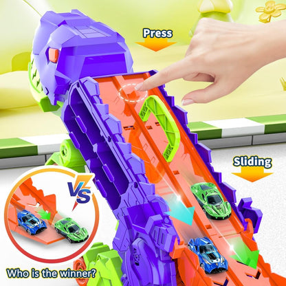 Circuit de course transformable avec camion et piste Dino