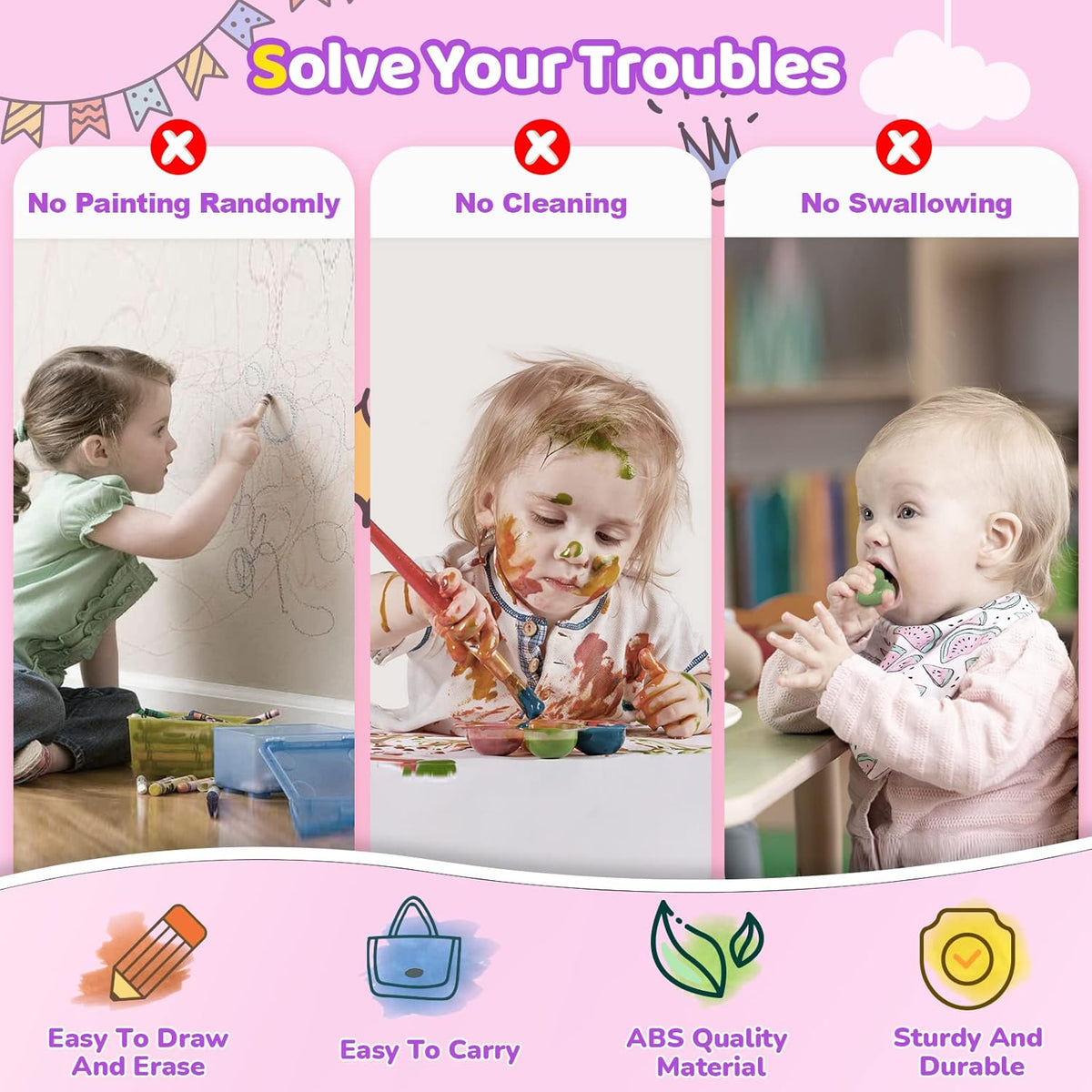 Tableau de dessin magnétique éducatif ardoise pour enfants