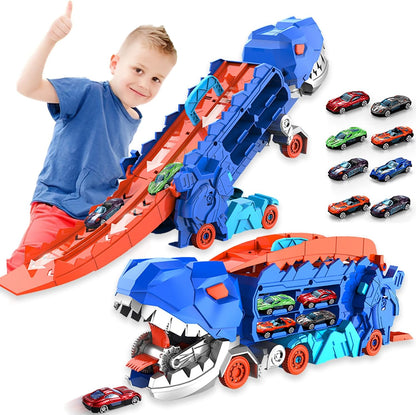 Circuit de course transformable avec camion et piste Dino
