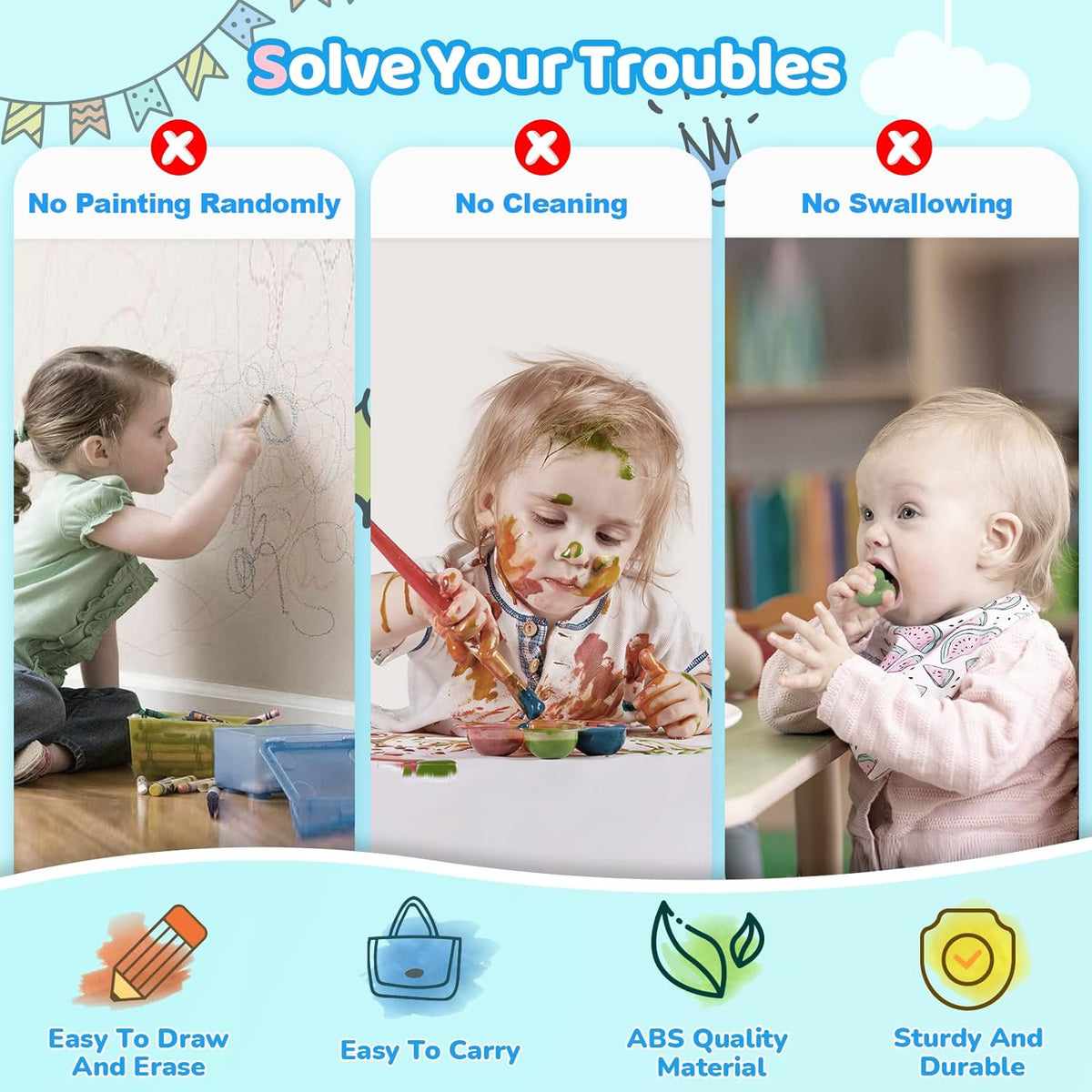 Tableau de dessin magnétique éducatif ardoise pour enfants