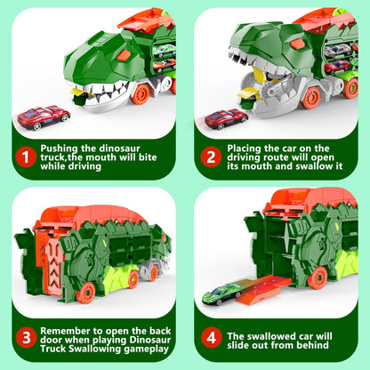 Circuit de course transformable avec camion et piste Dino
