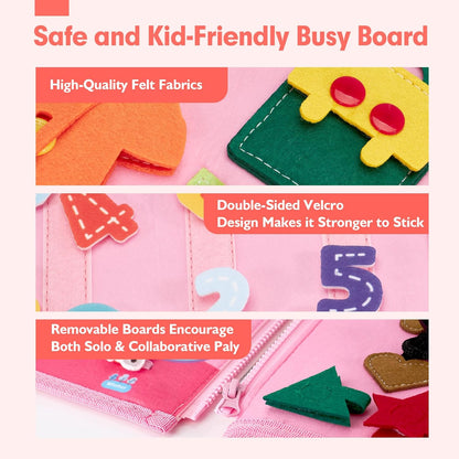 Jouet éducatif Montessori en bois avec lettres, formes et animaux