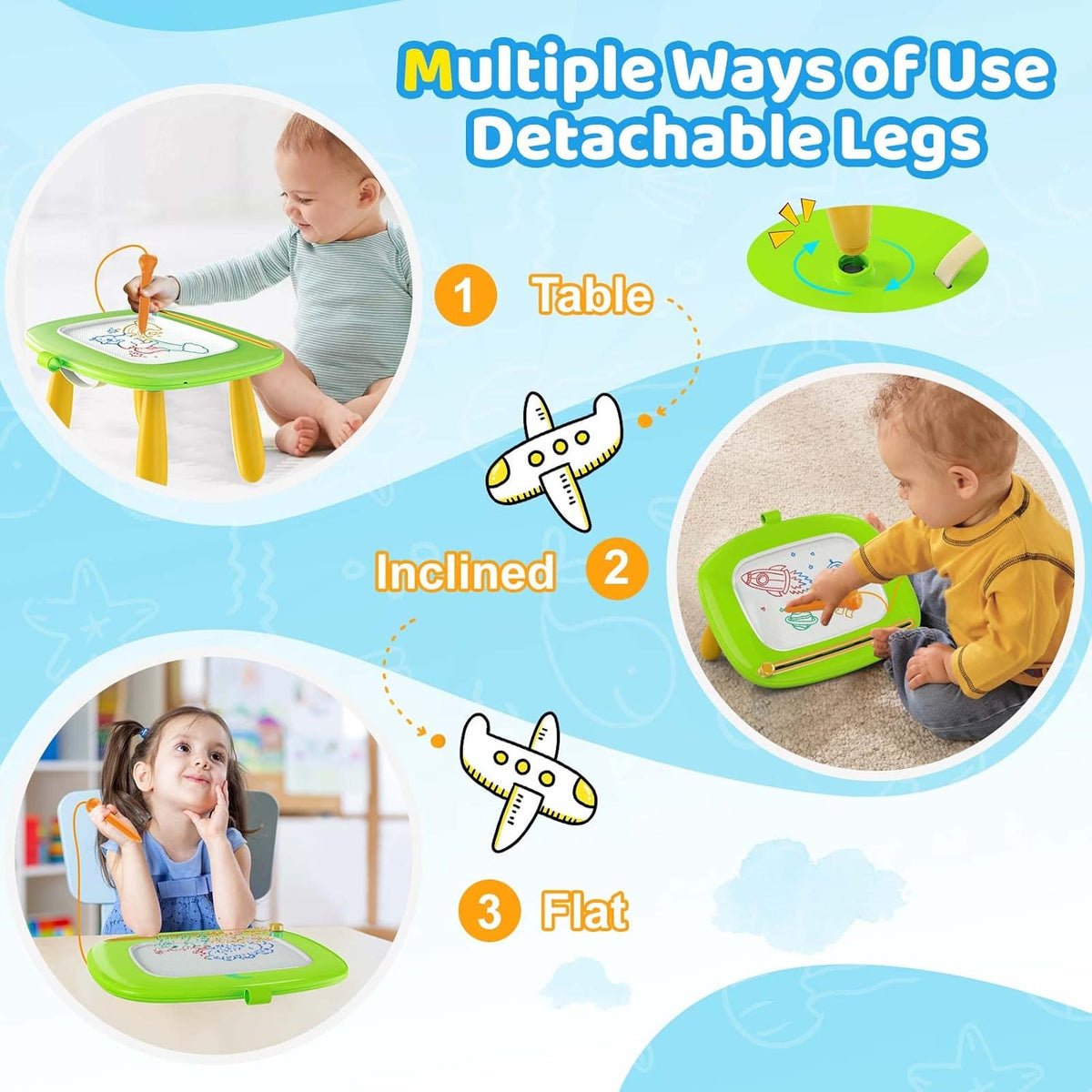 Tableau de dessin magnétique éducatif ardoise pour enfants