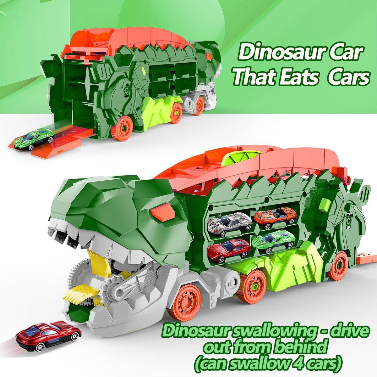 Circuit de course transformable avec camion et piste Dino