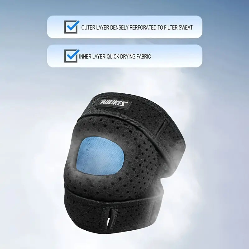 Kneoflex™ – Ginocchiera sportiva traspirante con doppie cinghie e stabilizzazione rotulea