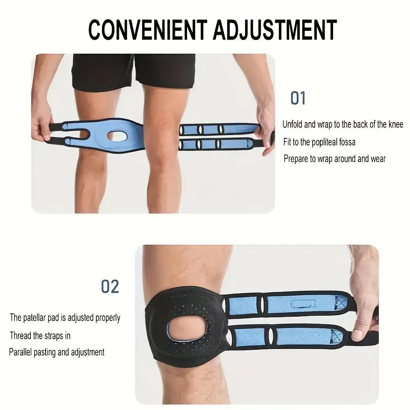 Kneoflex™ – Ginocchiera sportiva traspirante con doppie cinghie e stabilizzazione rotulea