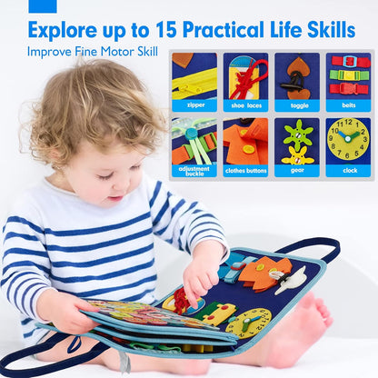 Jouet éducatif Montessori en bois avec lettres, formes et animaux