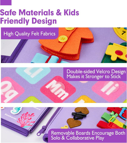 Jouet éducatif Montessori en bois avec lettres, formes et animaux