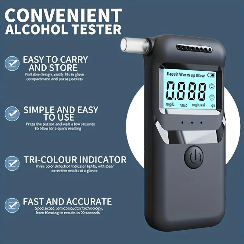 AlcoZen™ – Etilometro elettronico portatile con display LCD preciso