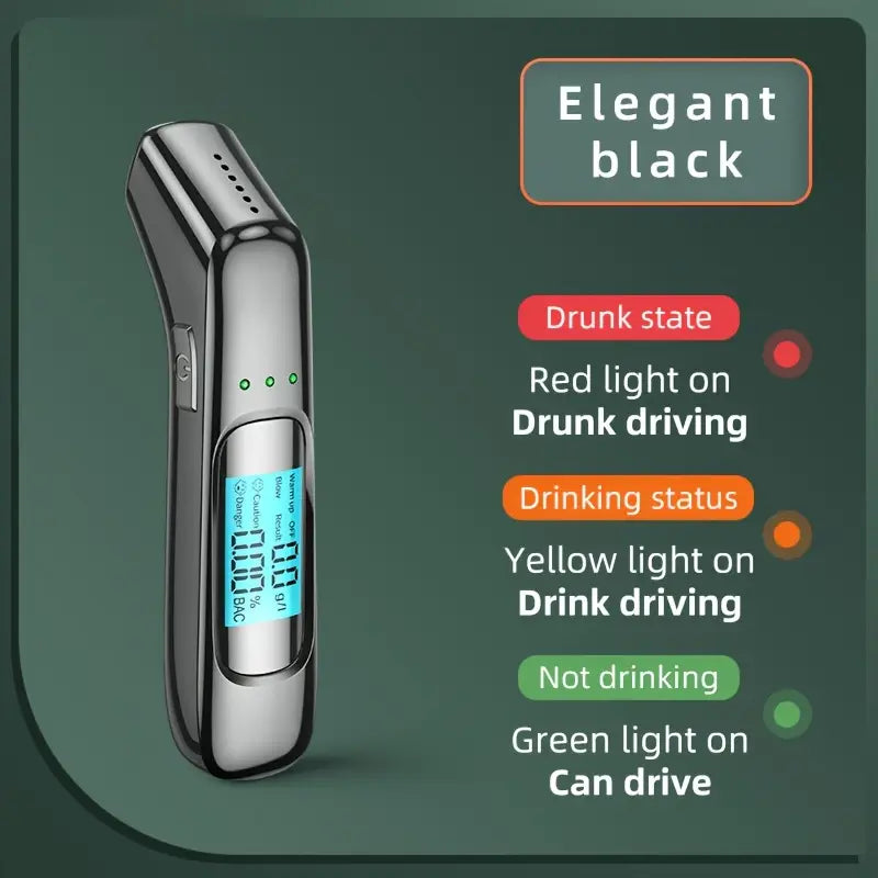 Alcotex™ – Etilometro elettronico portatile a lettura rapida con schermo LCD