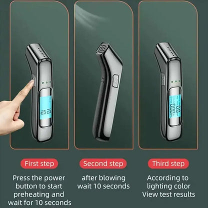 Alcotex™ – Etilometro elettronico portatile a lettura rapida con schermo LCD