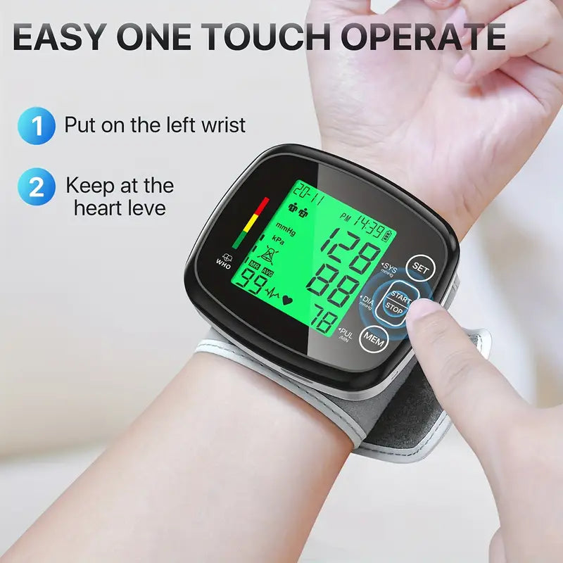 Vitapulse™ – Misuratore di pressione automatico da polso con schermo LCD grande