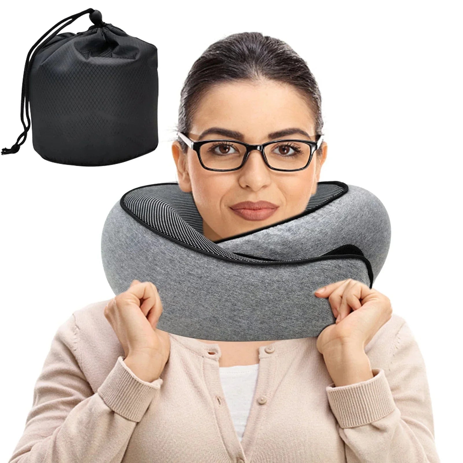 Oreiller de Cou Ergonomique à Mémoire de Forme Amovible - Santeova