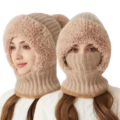 Cappuccio morbido in velluto da donna