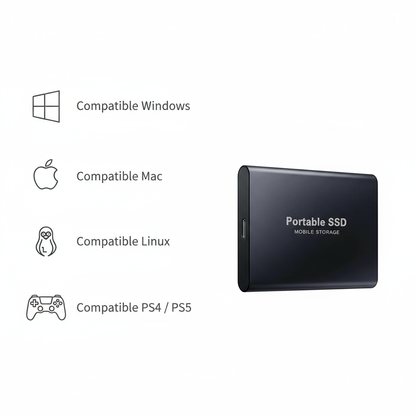 Hard Disk Esterno Veloce e Compatto - Memoria Portatile ad Alta Capacità