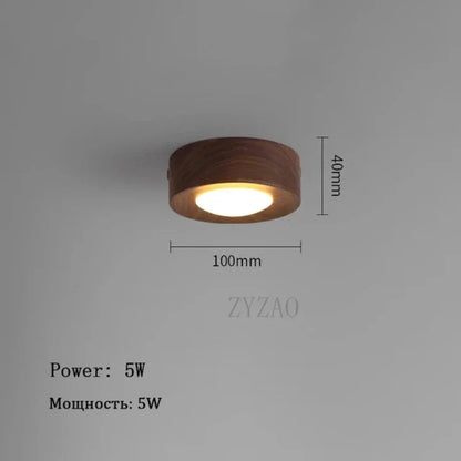Lampada a soffitto in legno chic con LED intenso